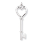 Sterling Silver Key Heart